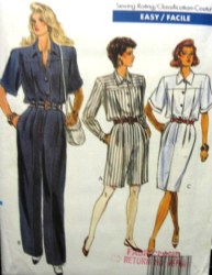 7454 EZ VOGUE JUMPSUIT LENGTHS, SHIRTWAIST DRESS PATTERN 6-10 or 12-16 Choice  Uncut